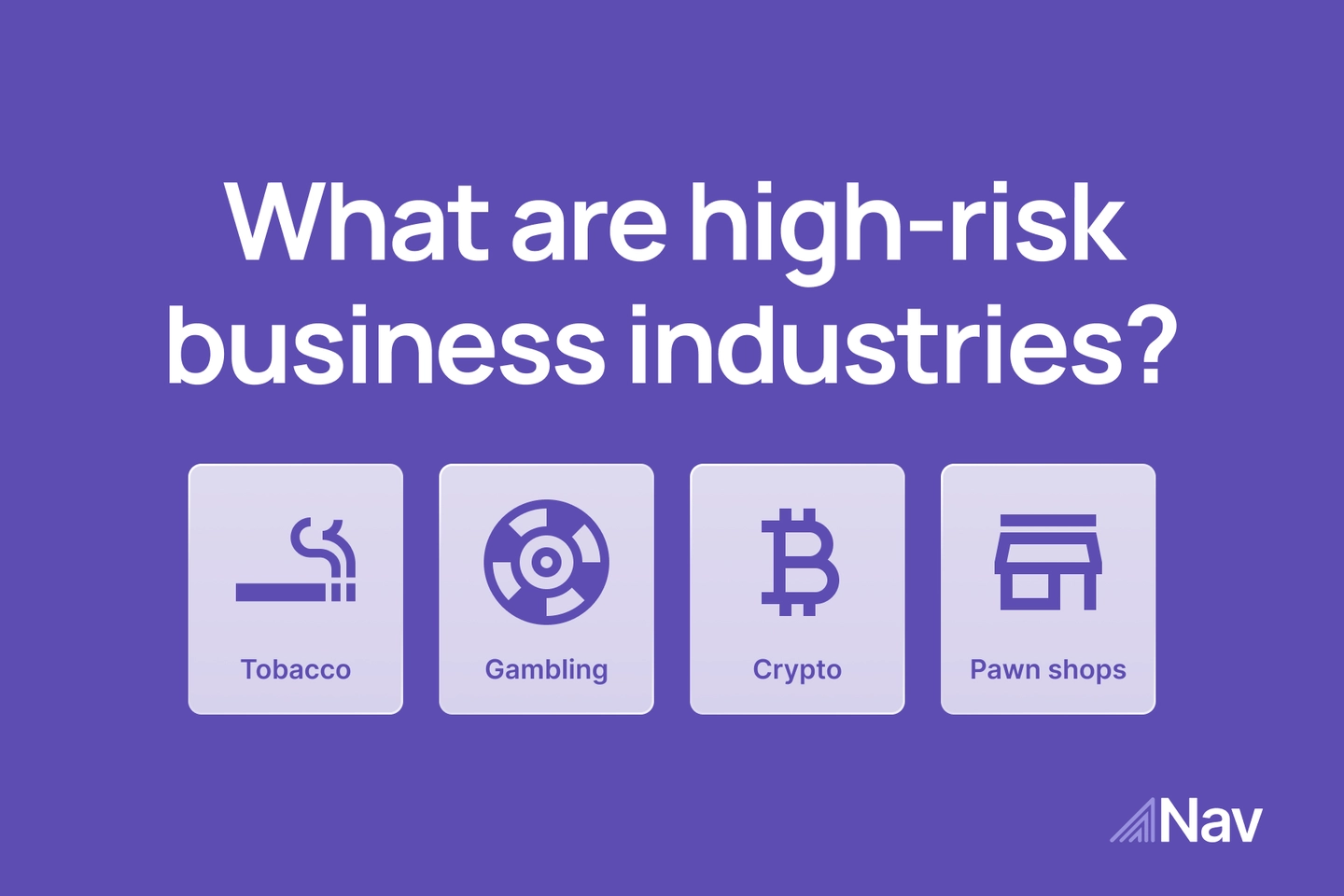 Graph showing high-risk business industries
